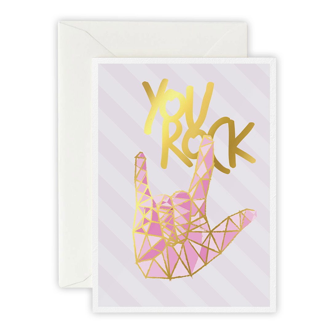You Rock – Greeting Card, Envelope & Sticker Set