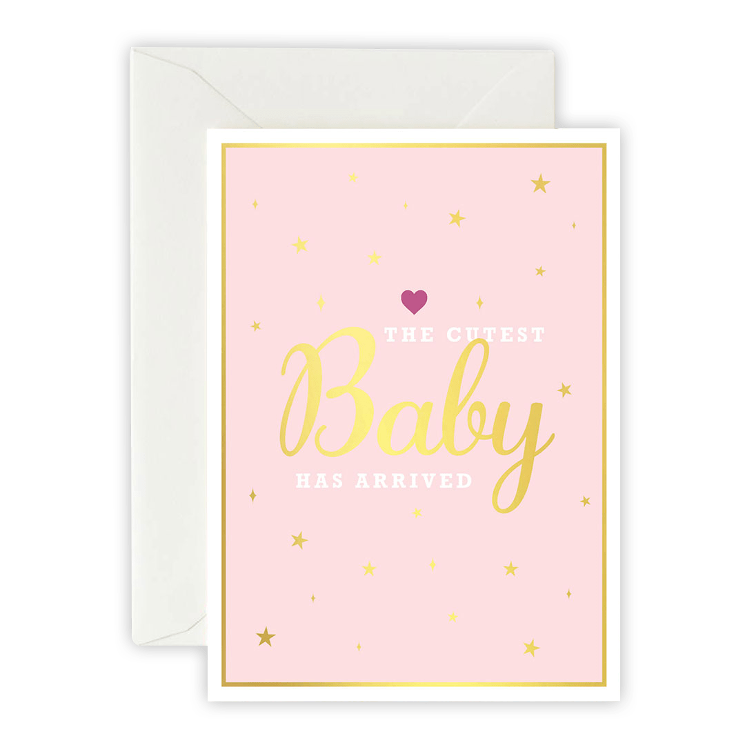 The Cutest Baby – Greeting Card, Envelope & Sticker Set