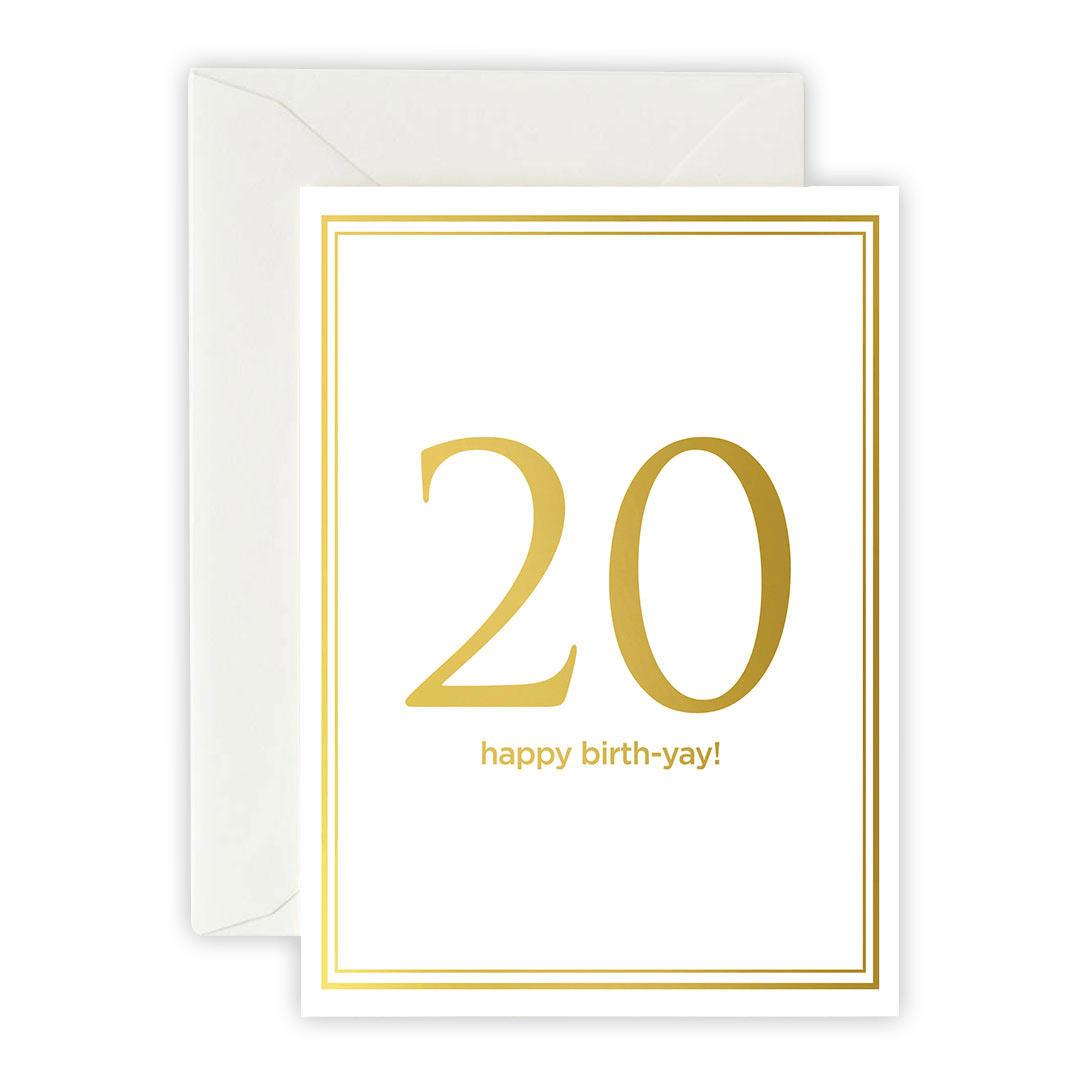 Happy Birth-yay! 20 – Greeting Card, Envelope & Sticker Set