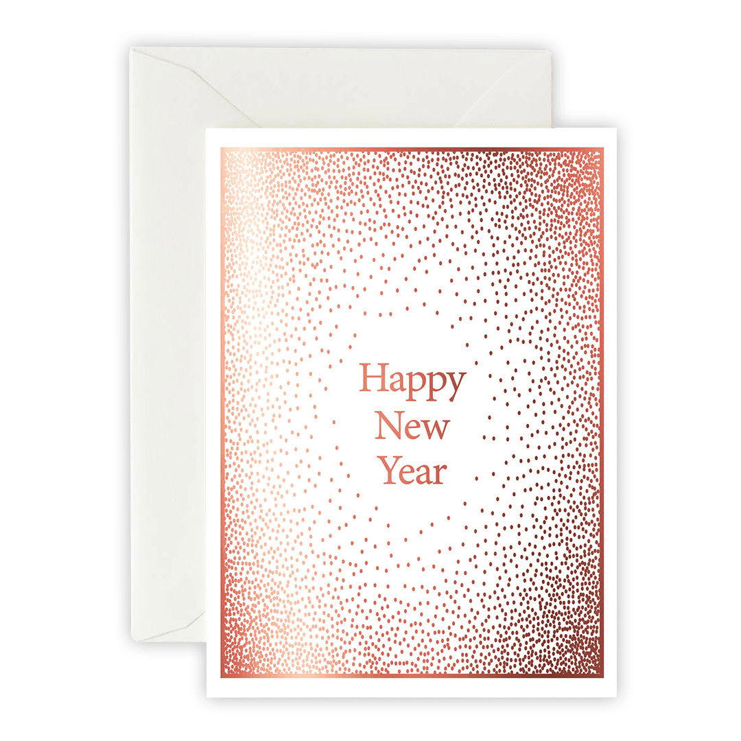 Happy New Year – Greeting Card, Envelope & Sticker Set