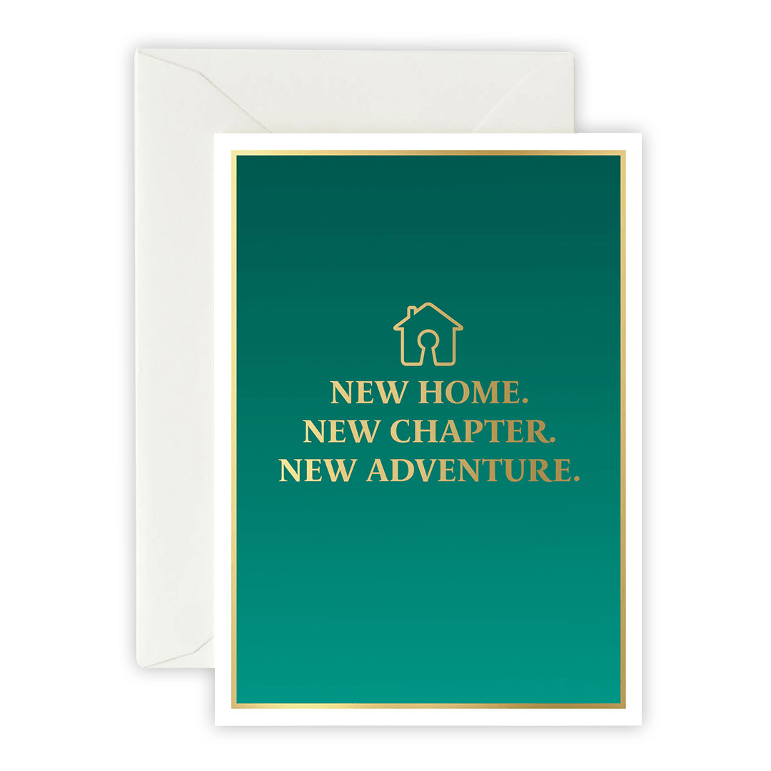 New Home – Greeting Card, Envelope & Sticker Set