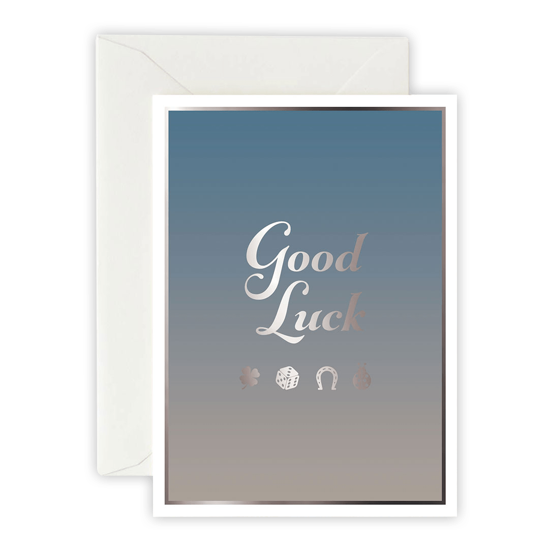 Good Luck – Greeting Card, Envelope & Sticker Set