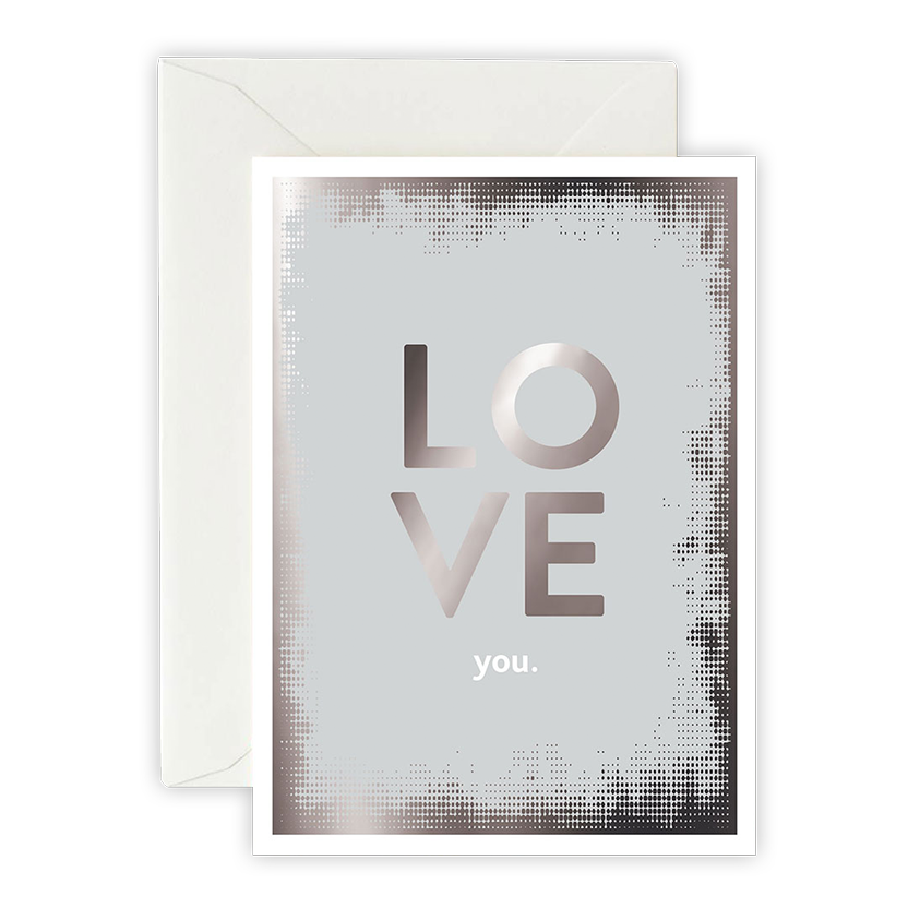 Love You - Greeting Card, Envelope & Sticker Set