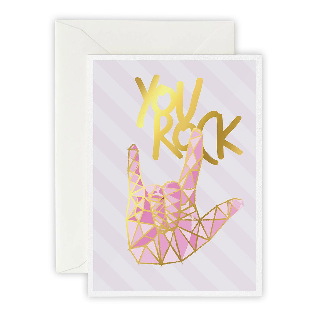 You Rock – Greeting Card, Envelope & Sticker Set