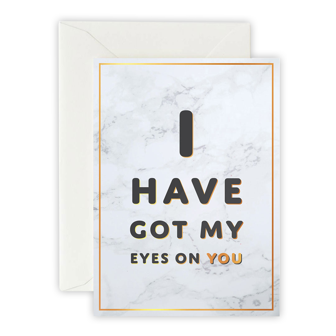 I’ve Got My Eyes On You – Greeting Card, Envelope & Sticker Set