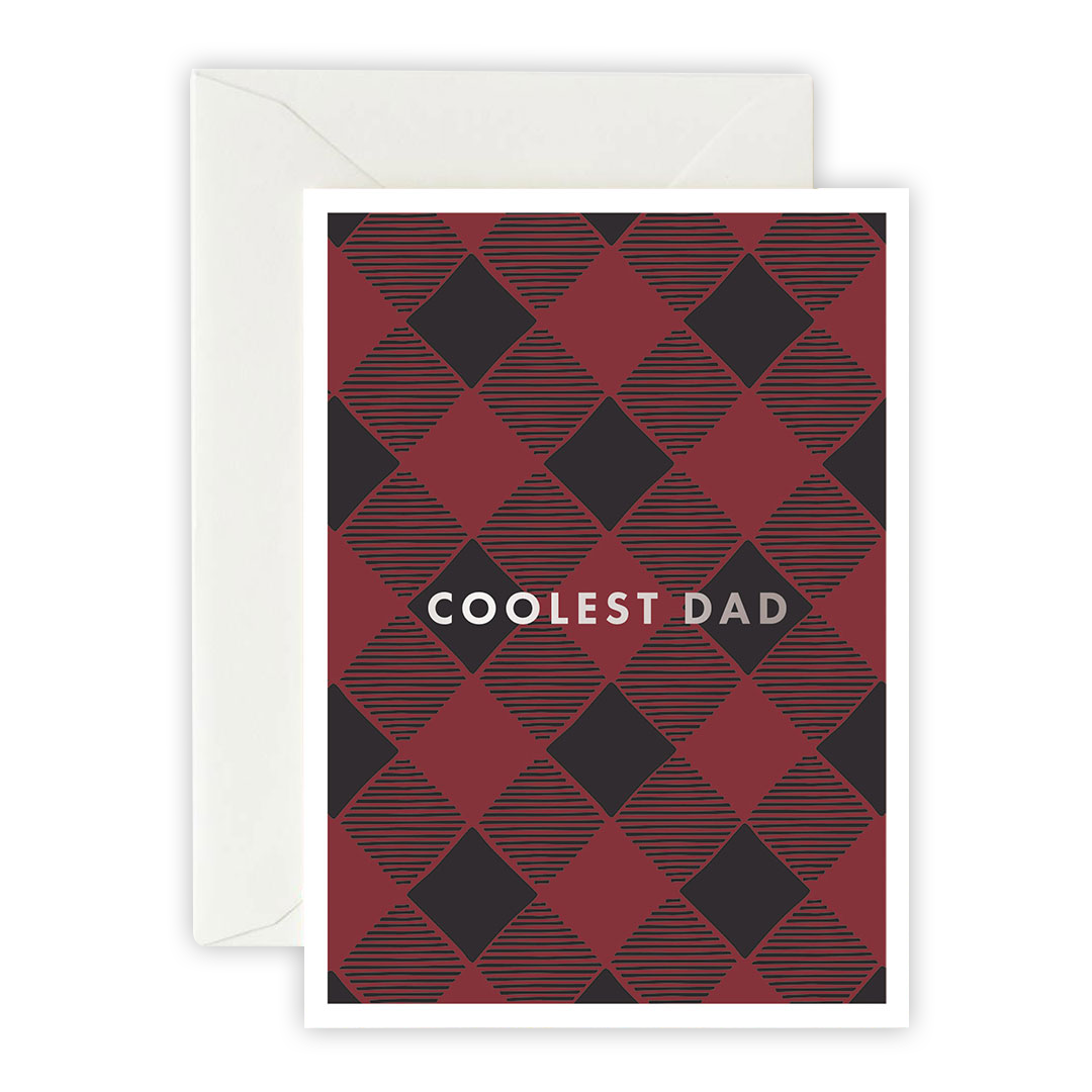 Coolest Dad – Greeting Card, Envelope & Sticker Set