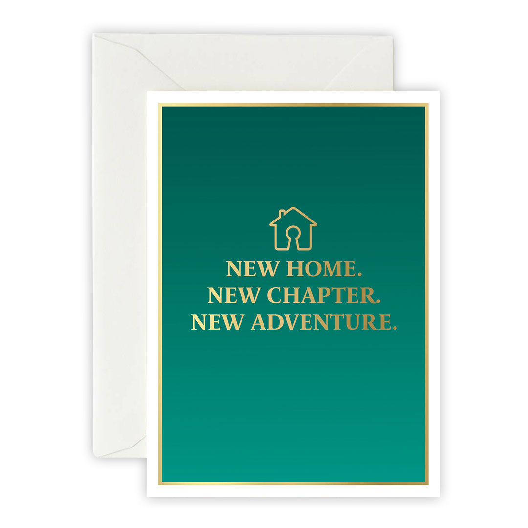 New Home – Greeting Card, Envelope & Sticker Set