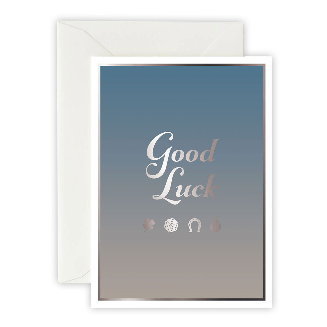 Good Luck – Greeting Card, Envelope & Sticker Set